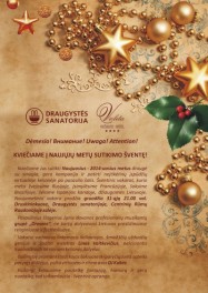 NAUJIEJI METAI "DRAUGYSTĖS SANATORIJA"