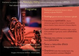 Naujųjų sutikimas menų svetainėje LARGO